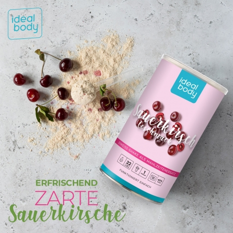 SAUERKIRSCHE IdealBody® Proteinshake-Pulver SAUERKIRSCHE IdealBody® Proteinshake-Pulver